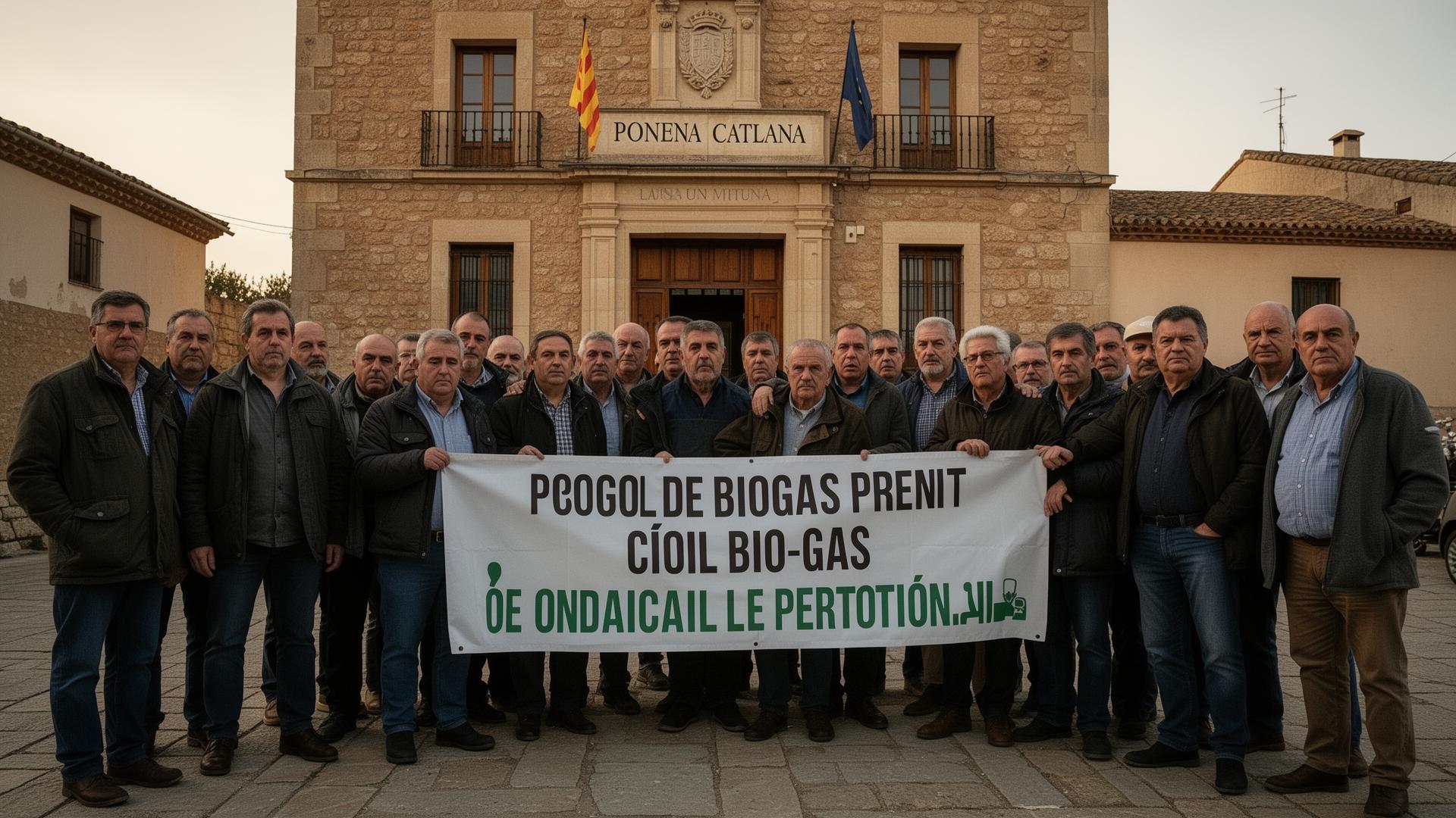 Recreació il·lustrativa del front institucional: 27 alcaldes de Ponent s'han posicionat contra la planta de biogàs de La Sentiu de Sió.